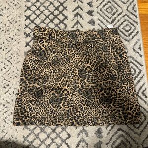 Bershka leopard print skirt